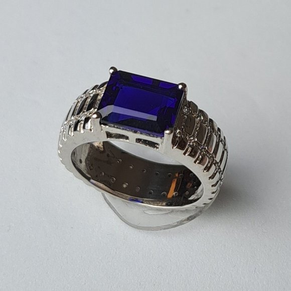 Hespera Ink Blue Topaz Cigar Ring - Picture 3 of 6